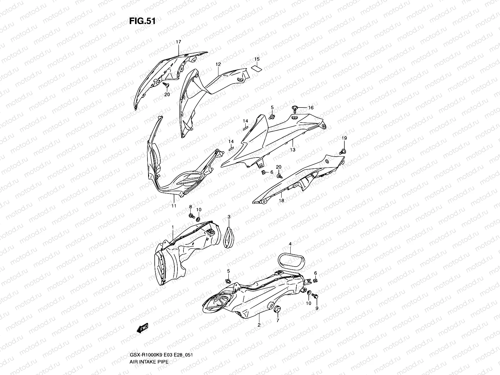 51 - INTAKE PIPE (MODEL K9)