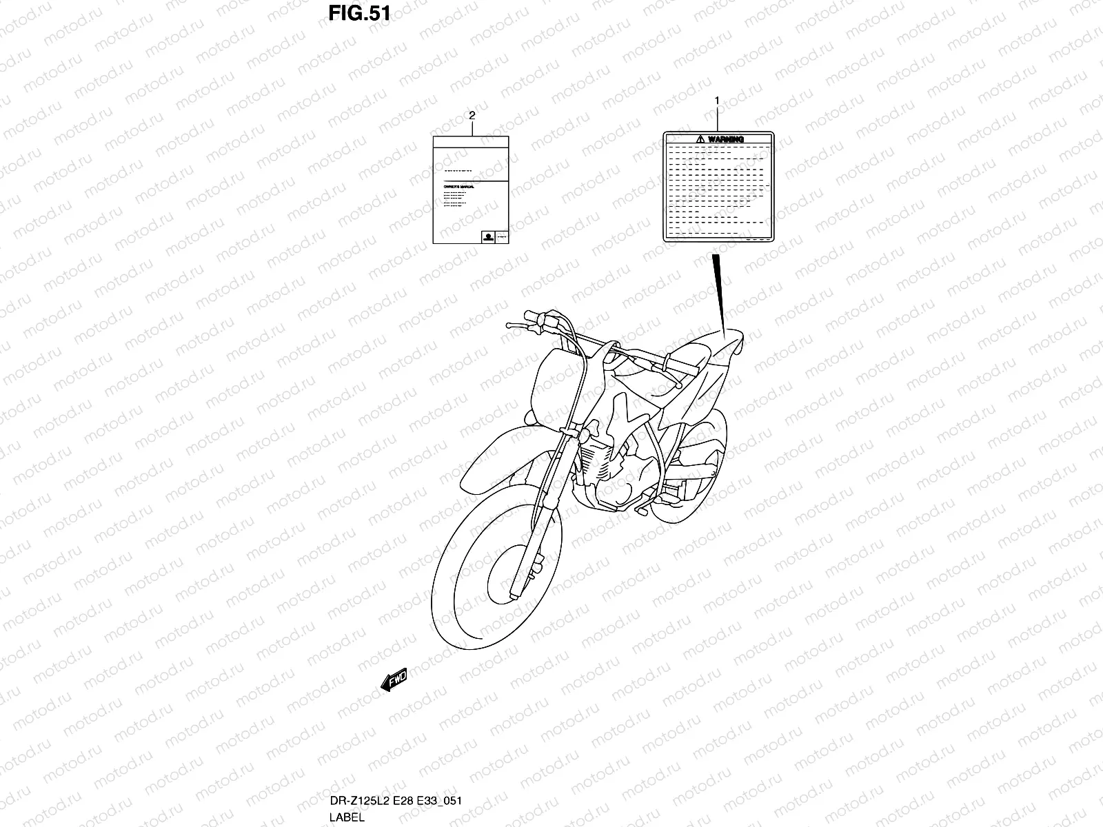 51 - LABEL (DR-Z125LL2 E28)