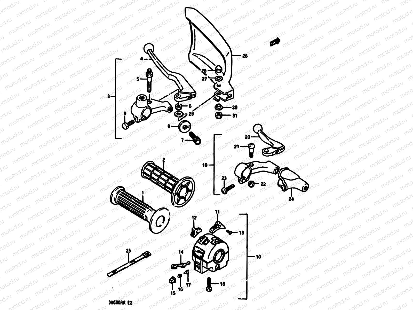 51 - LEFT HANDLE SWITCH (MODEL H/J)