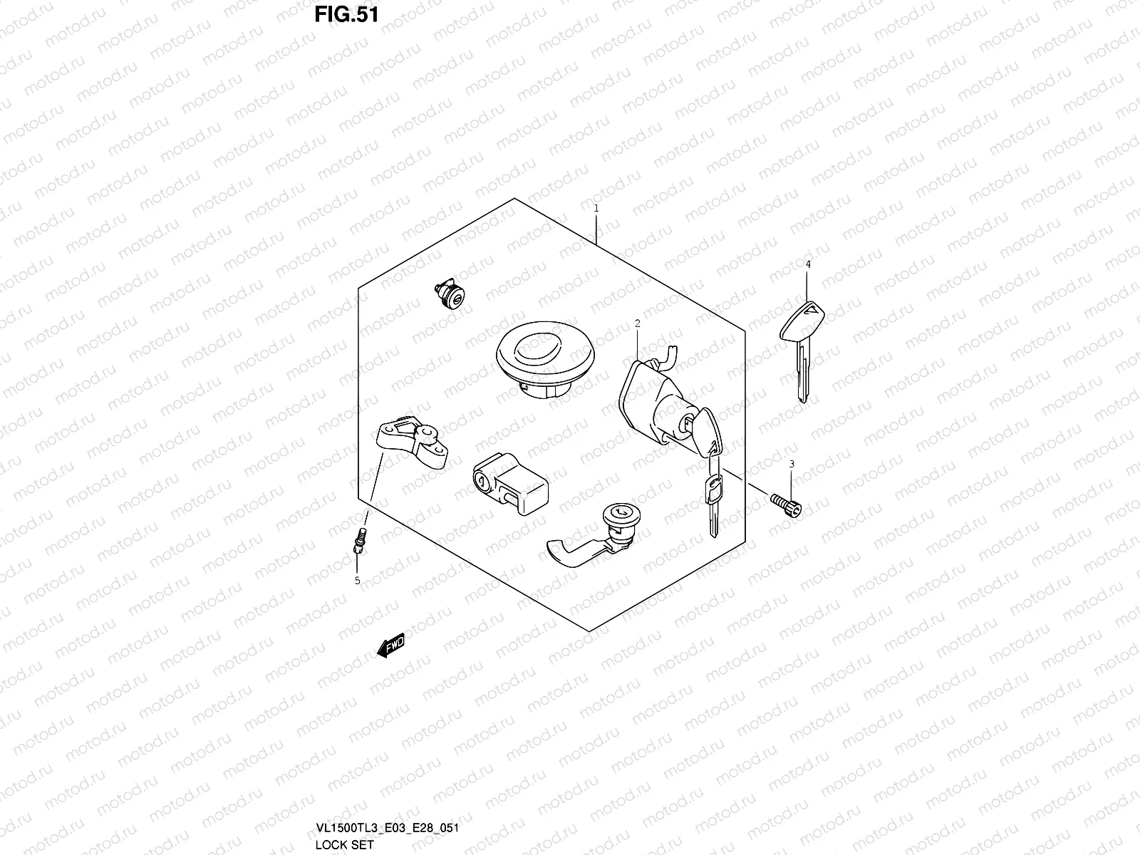 51 - LOCK SET (VL1500TL3 E03)