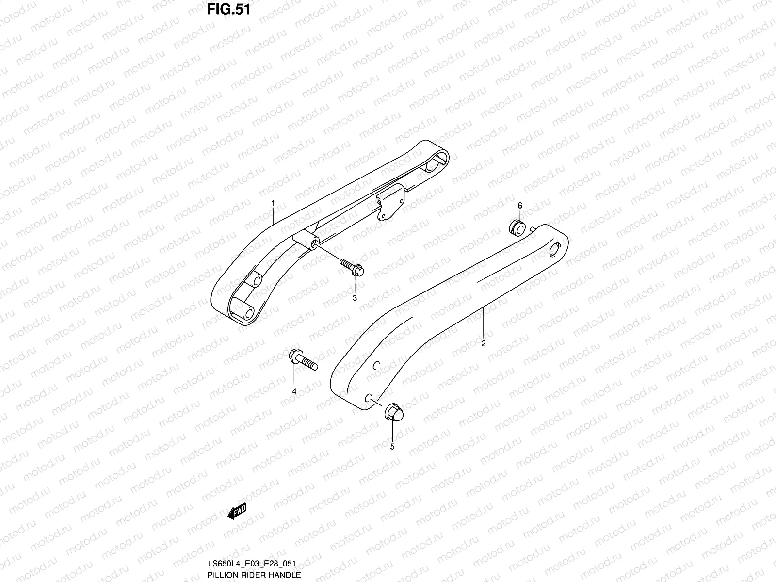 51 - PILLION RIDER HANDLE