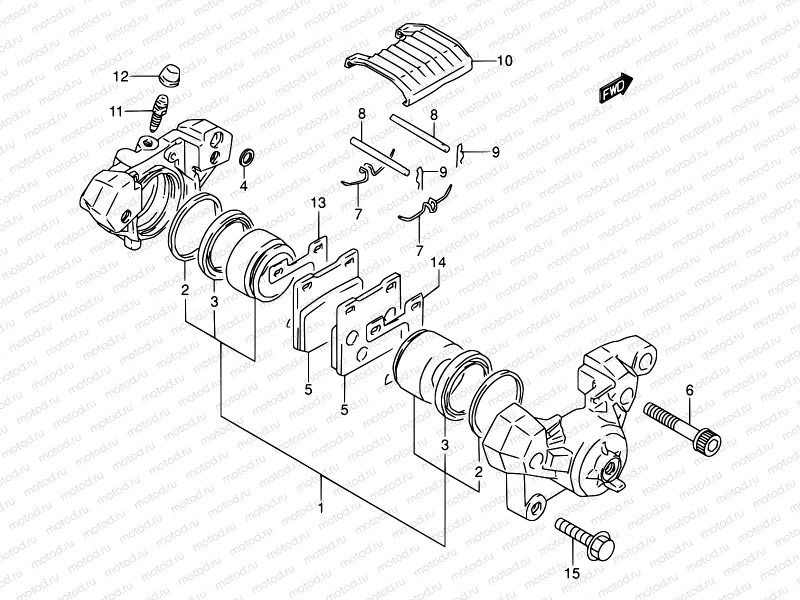 51 - REAR CALIPER (MODEL K/L/M/N)