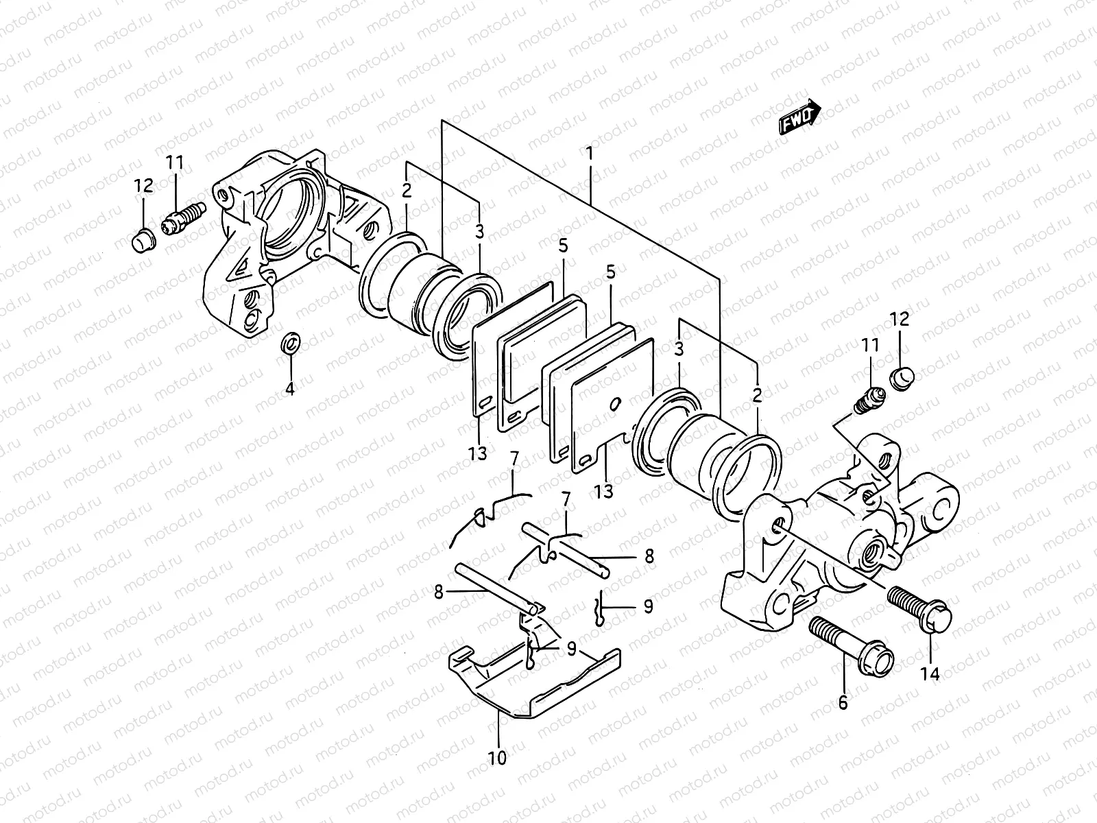 51 - REAR CALIPER (MODEL M/N)