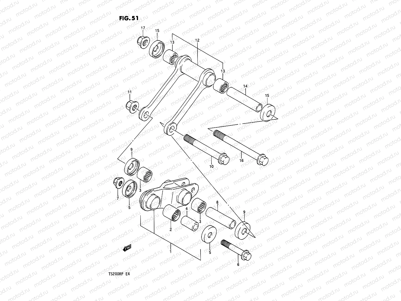 51 - REAR CUSHION LEVER