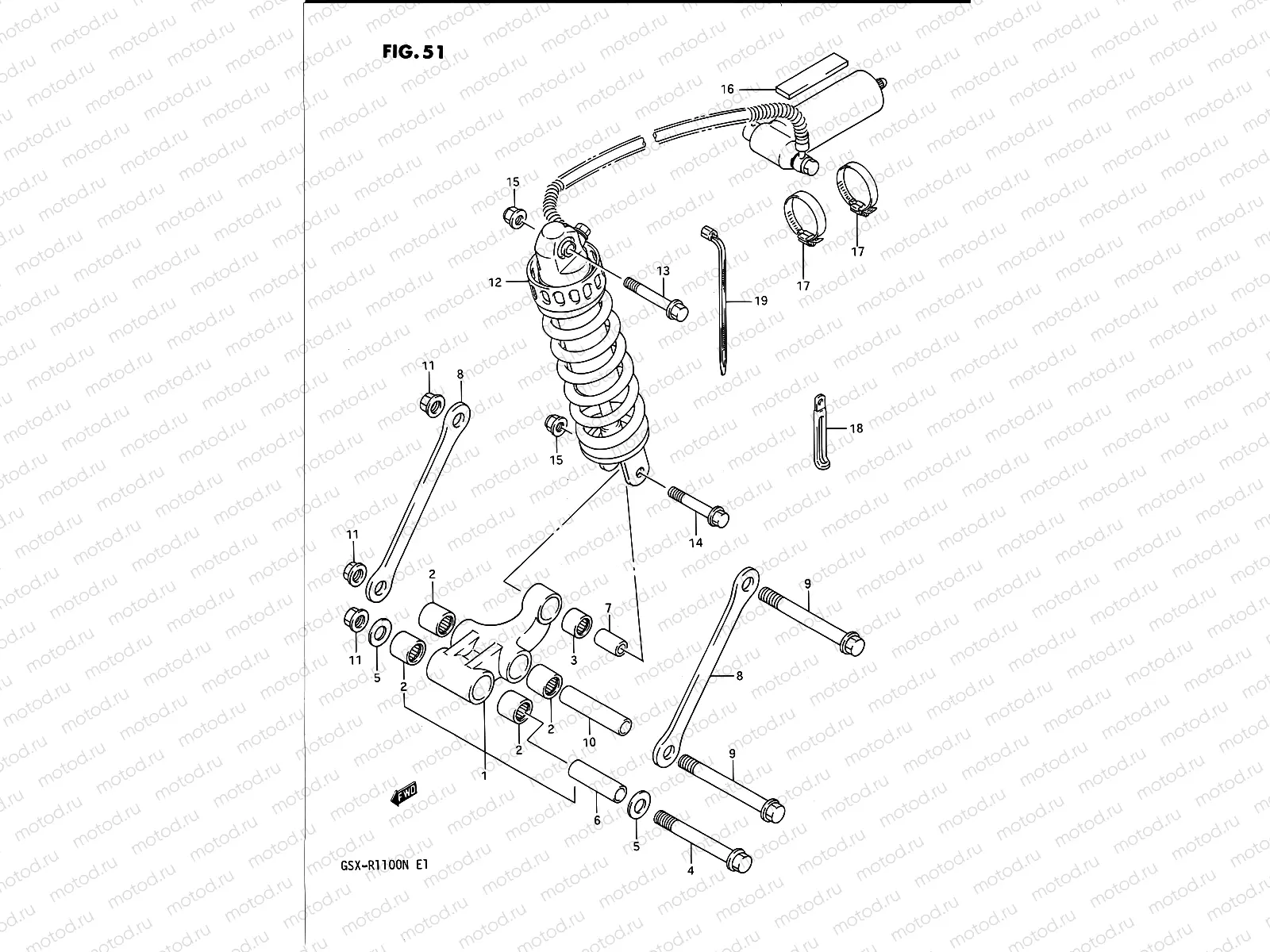 51 - REAR CUSHION LEVER