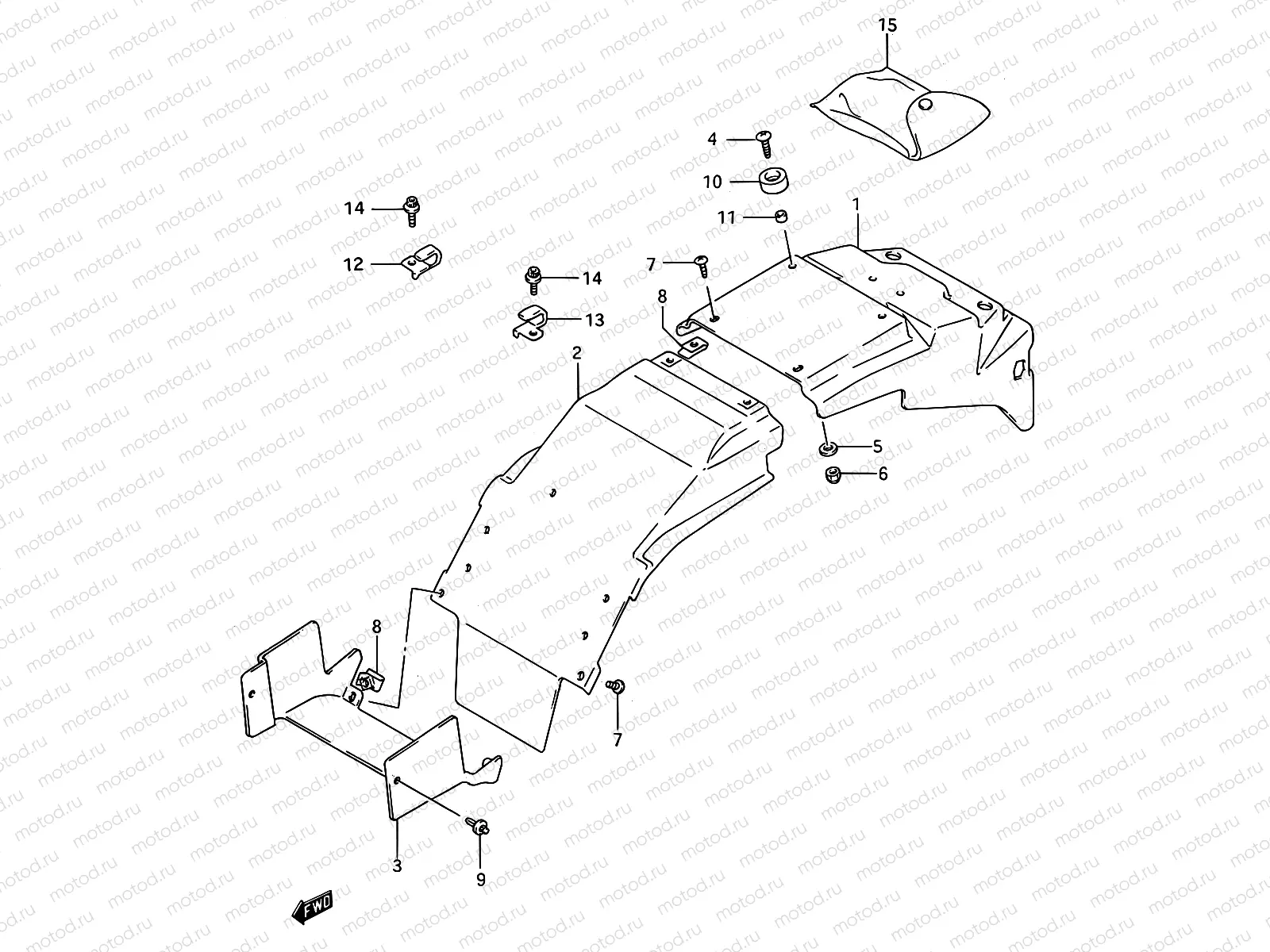 51 - REAR FENDER (MODEL N/P)