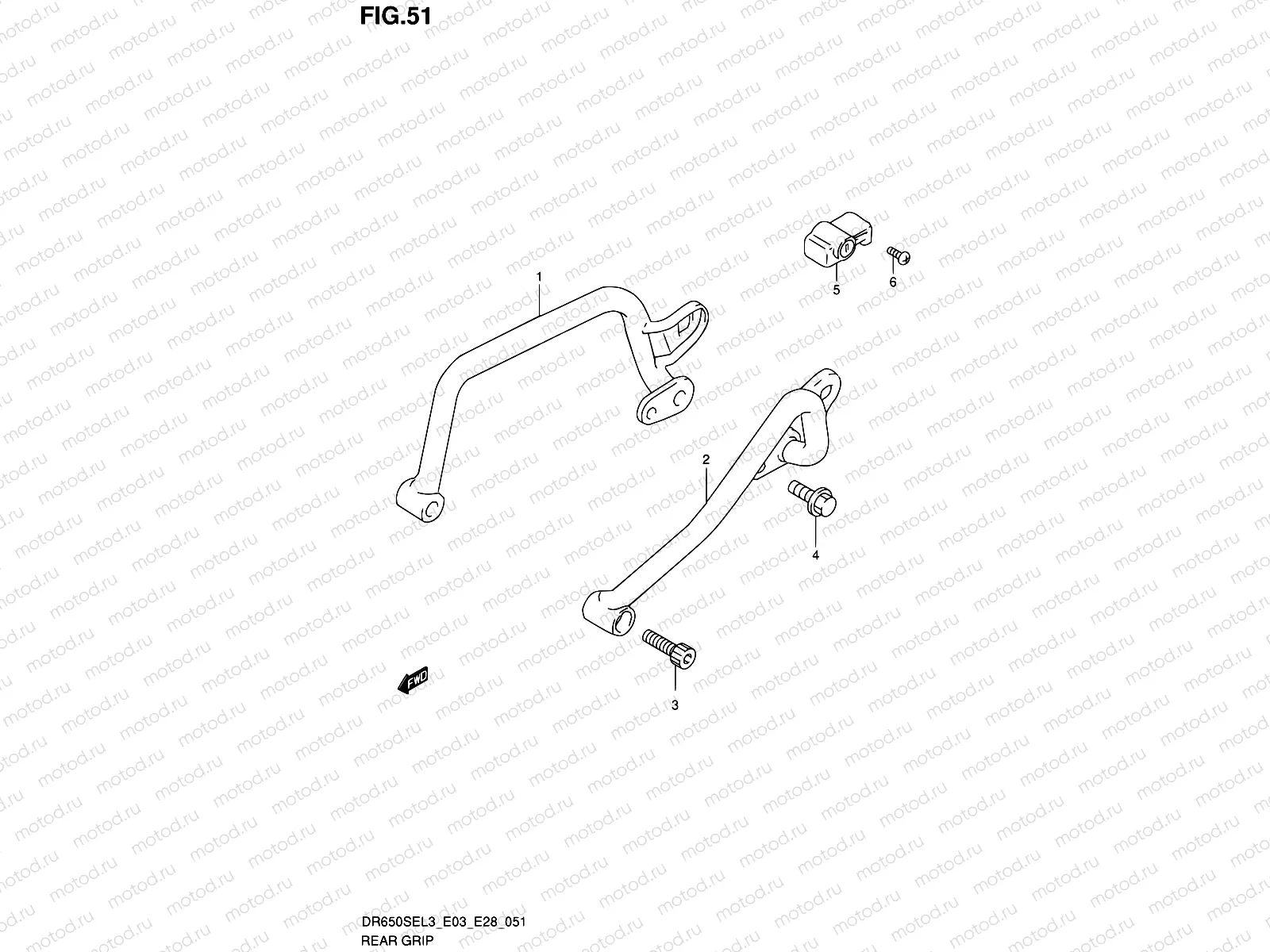 51 - REAR GRIP (DR650SEL3 E33)