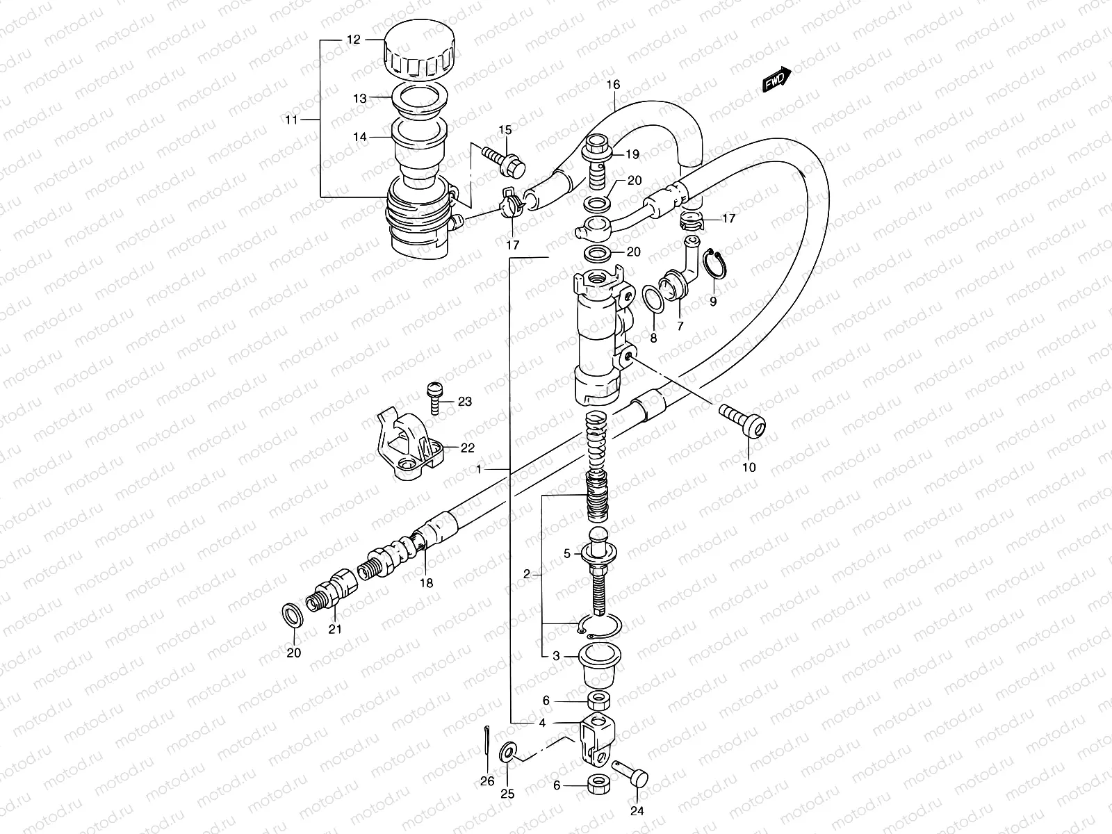 51 - REAR MASTER CYLINDER (MODEL K)