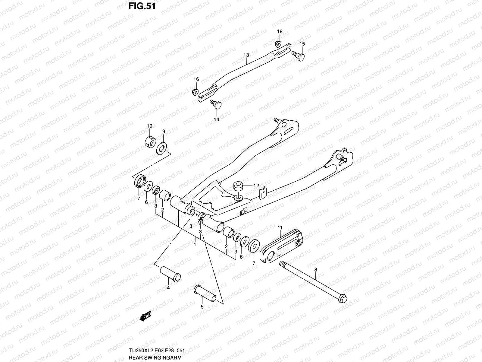 51 - REAR SWINGINGARM