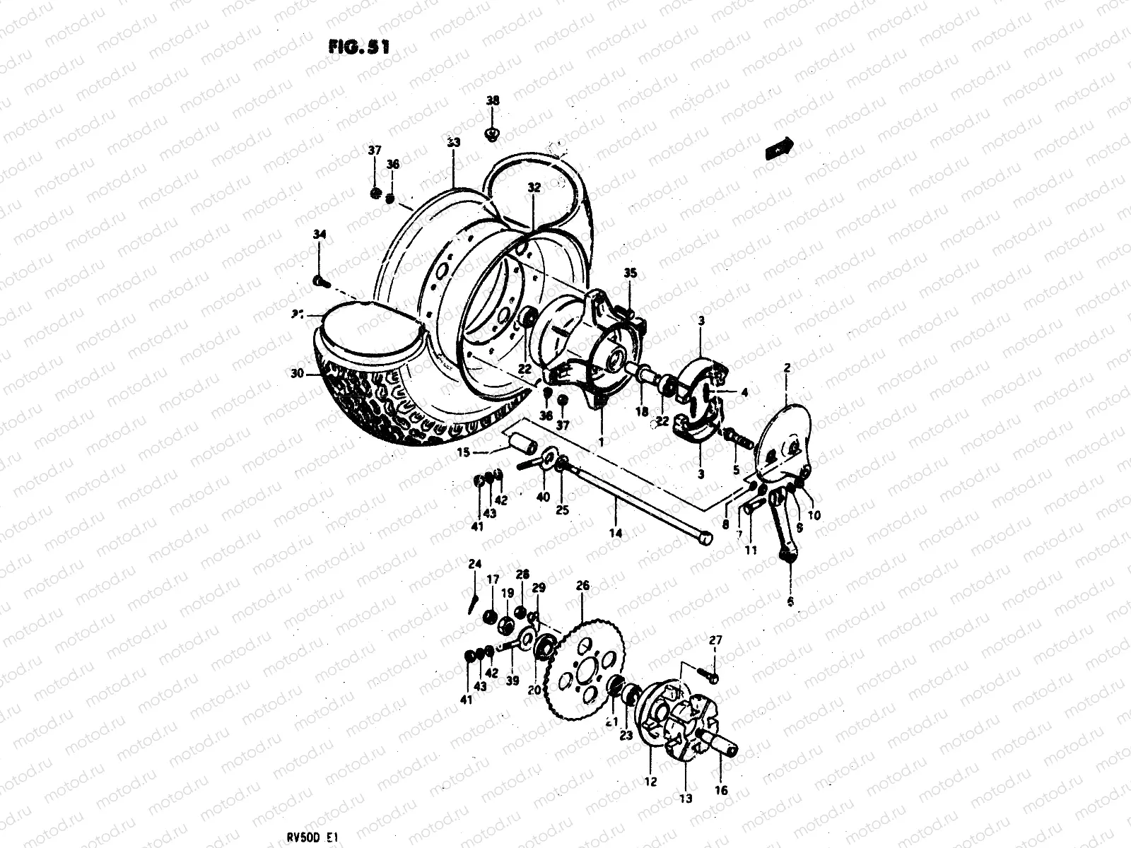 51 - REAR WHEEL