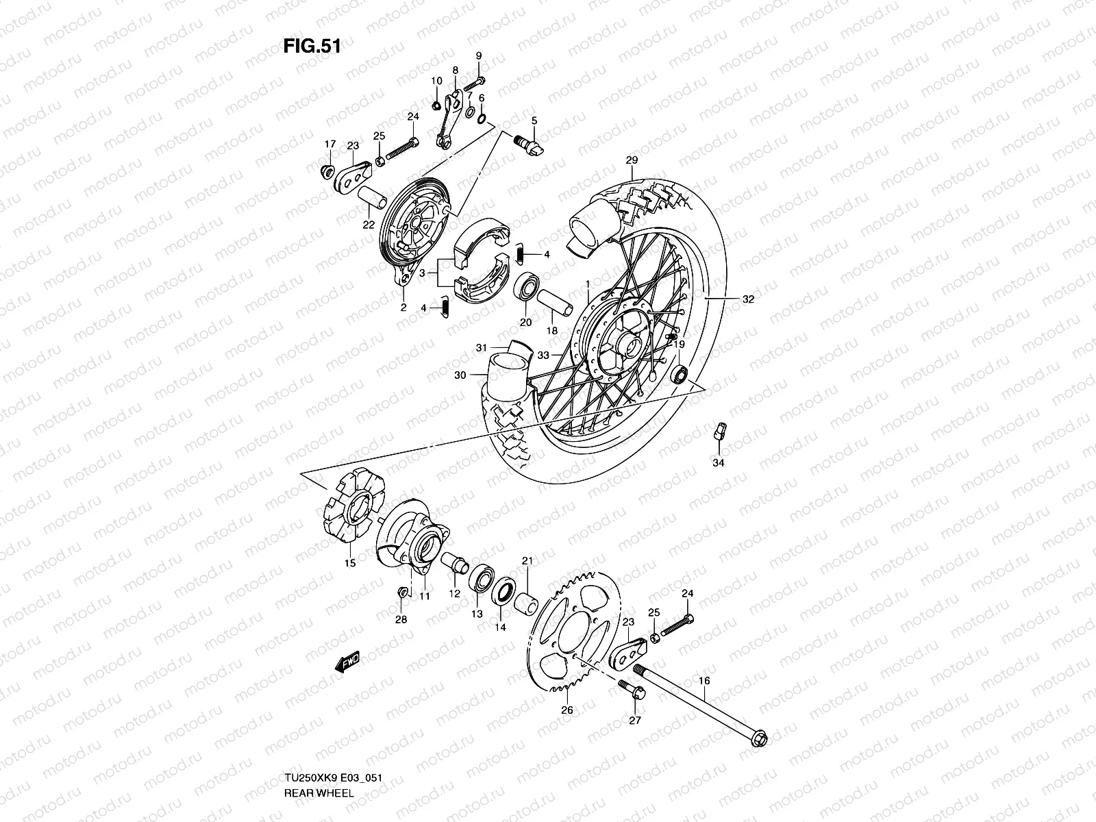 51 - REAR WHEEL