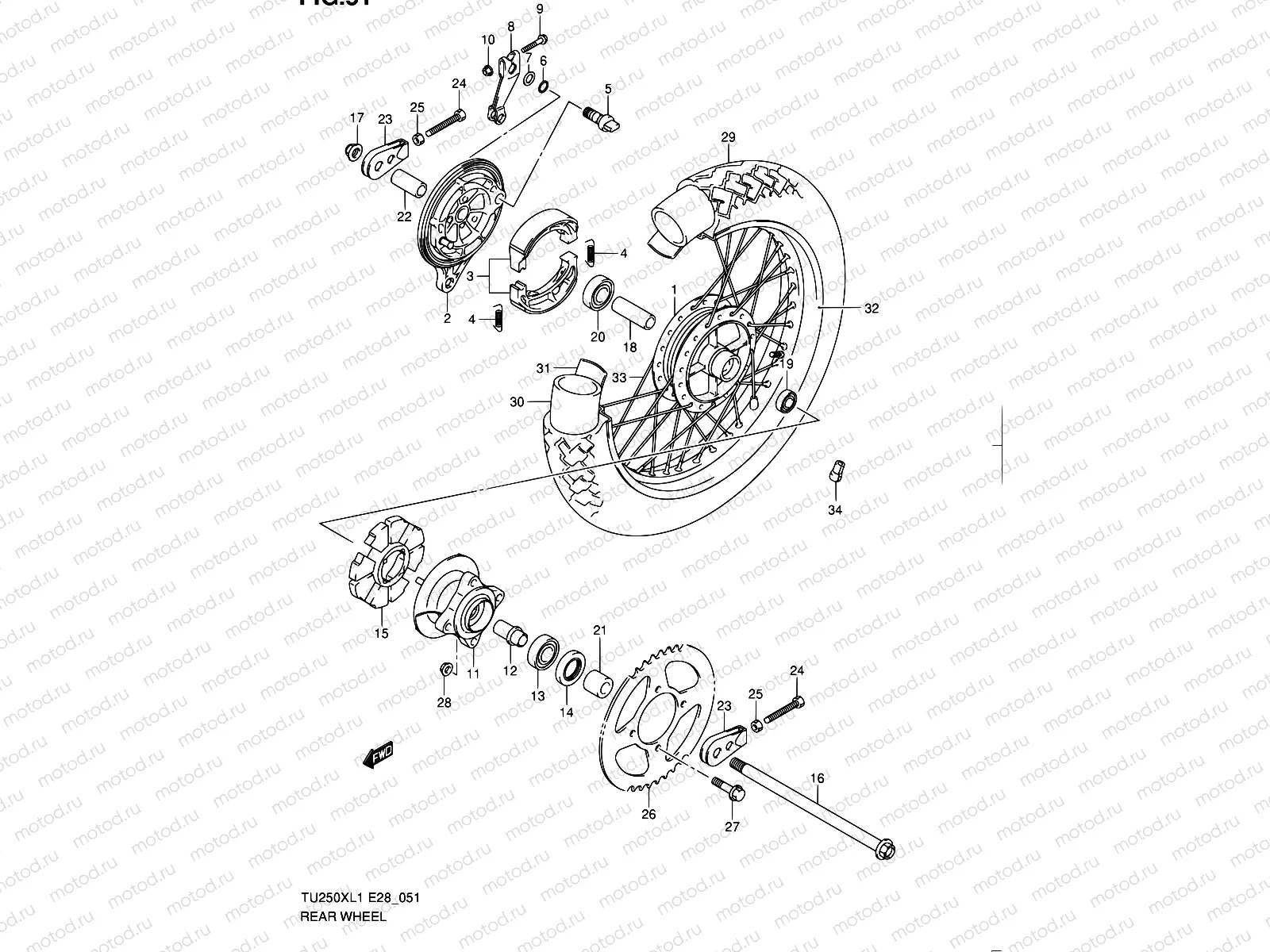 51 - REAR WHEEL