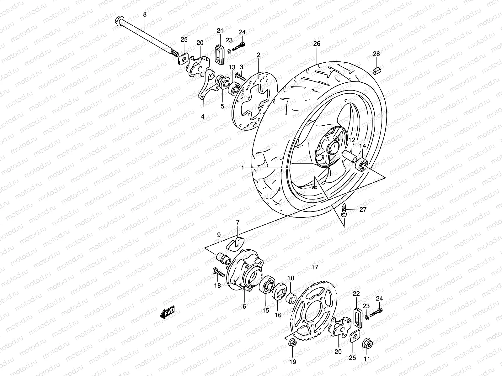 51 - REAR WHEEL