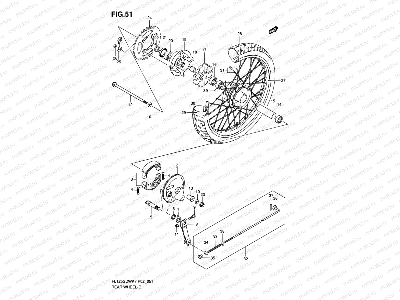 51 - REAR WHEEL