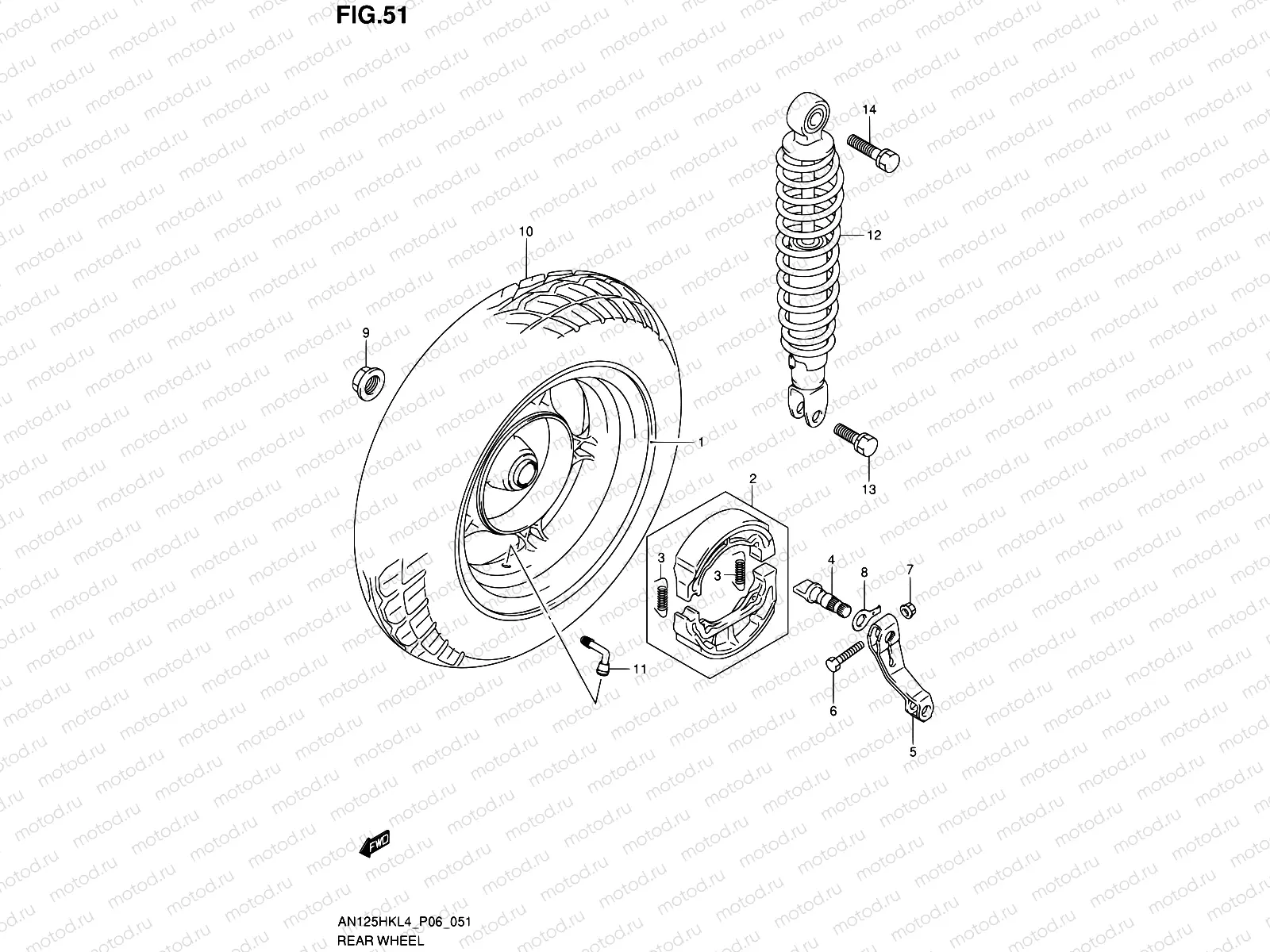 51 - REAR WHEEL