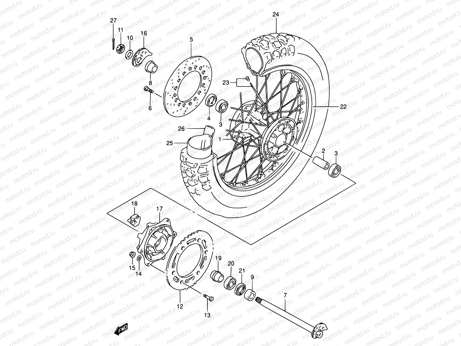 51 - REAR WHEEL