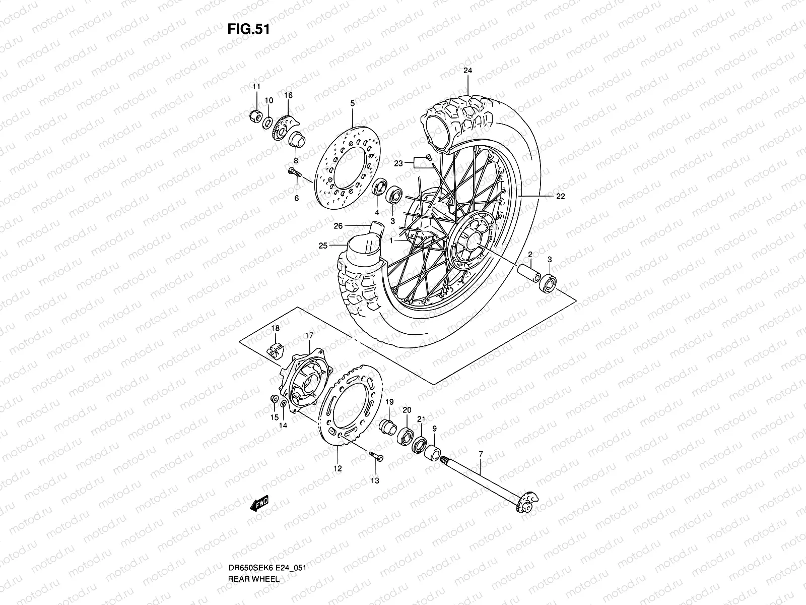 51 - REAR WHEEL