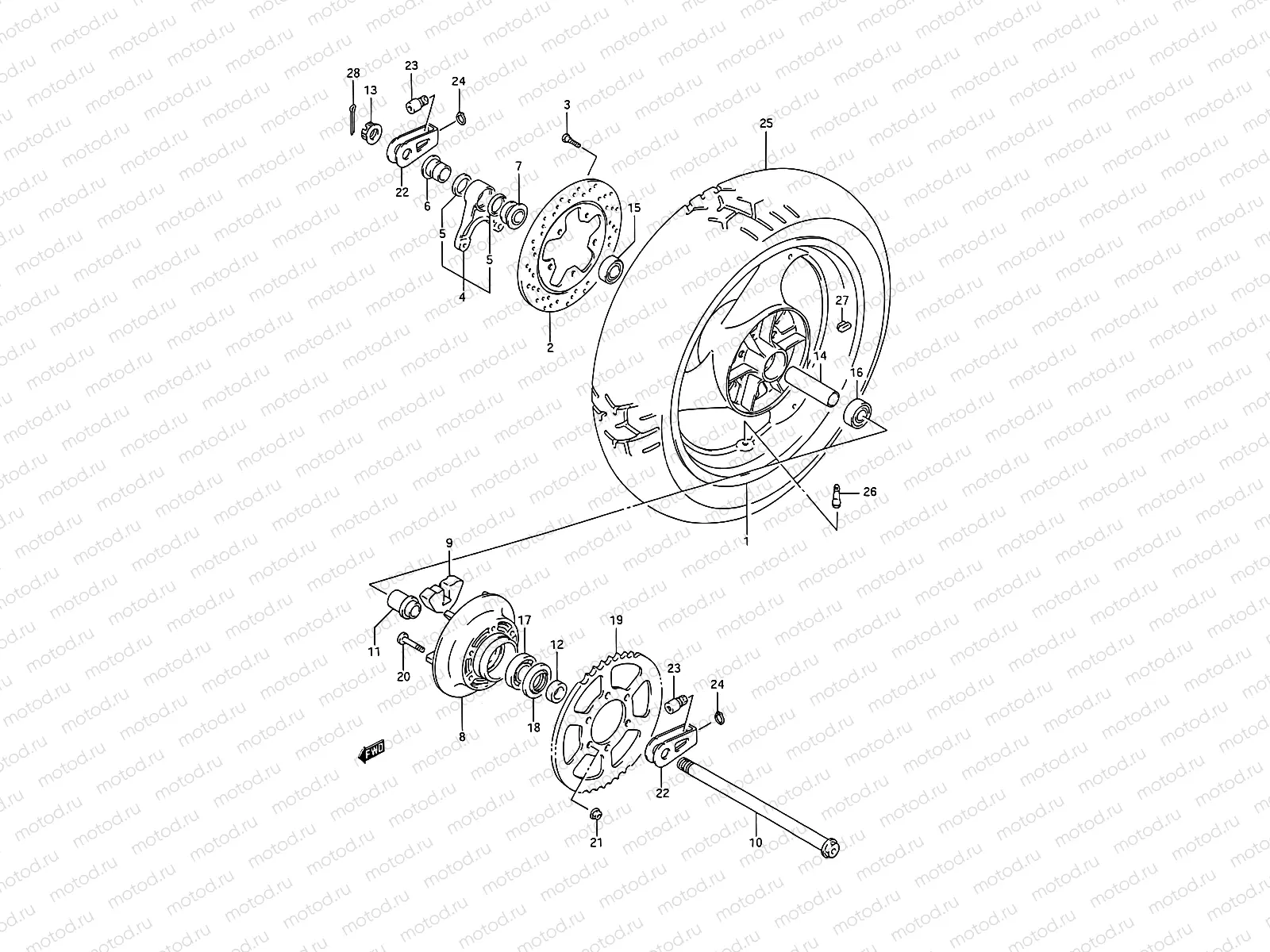 51 - REAR WHEEL