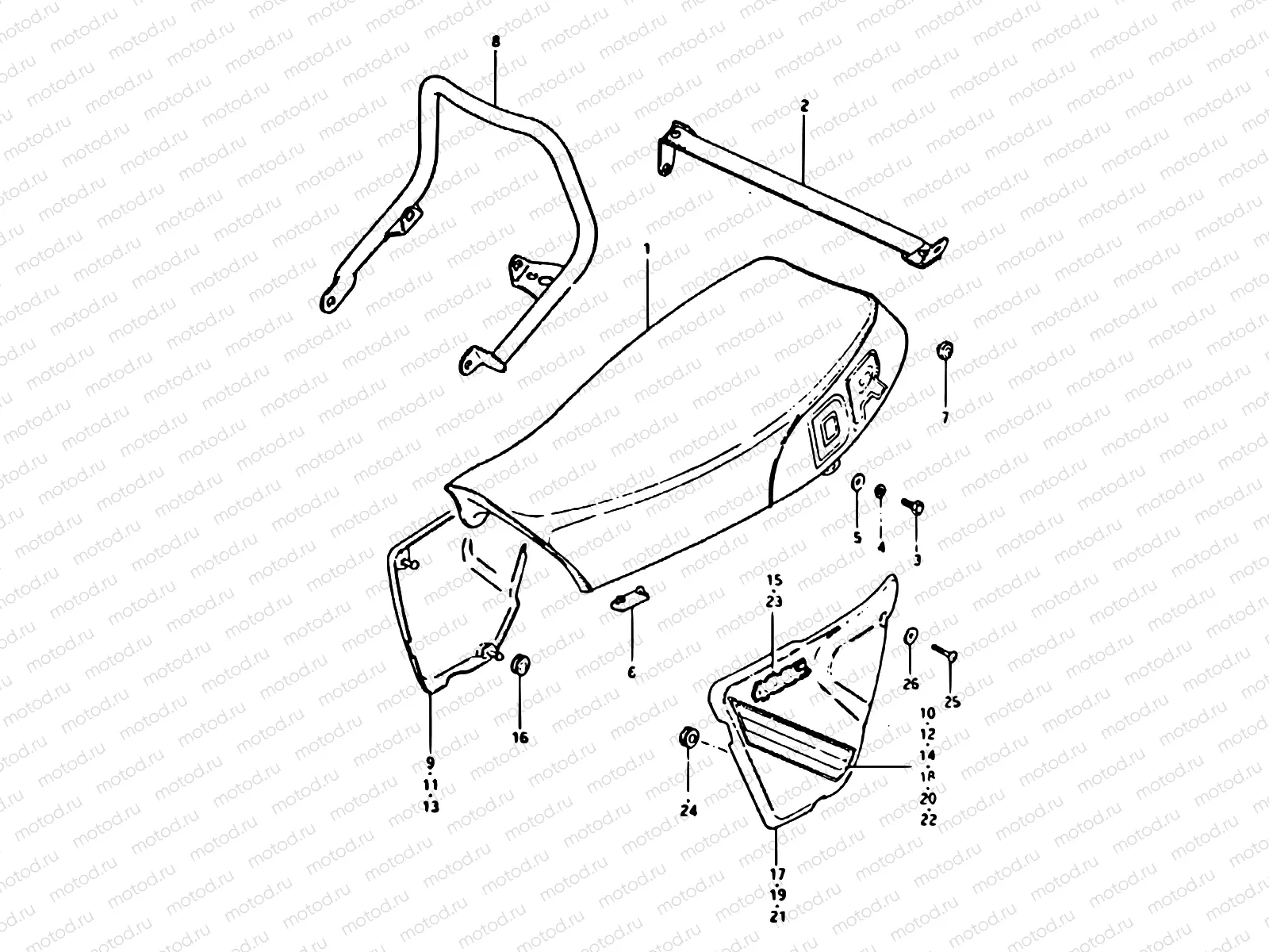 51 - SEAT - FRAME COVER (DR400SX)