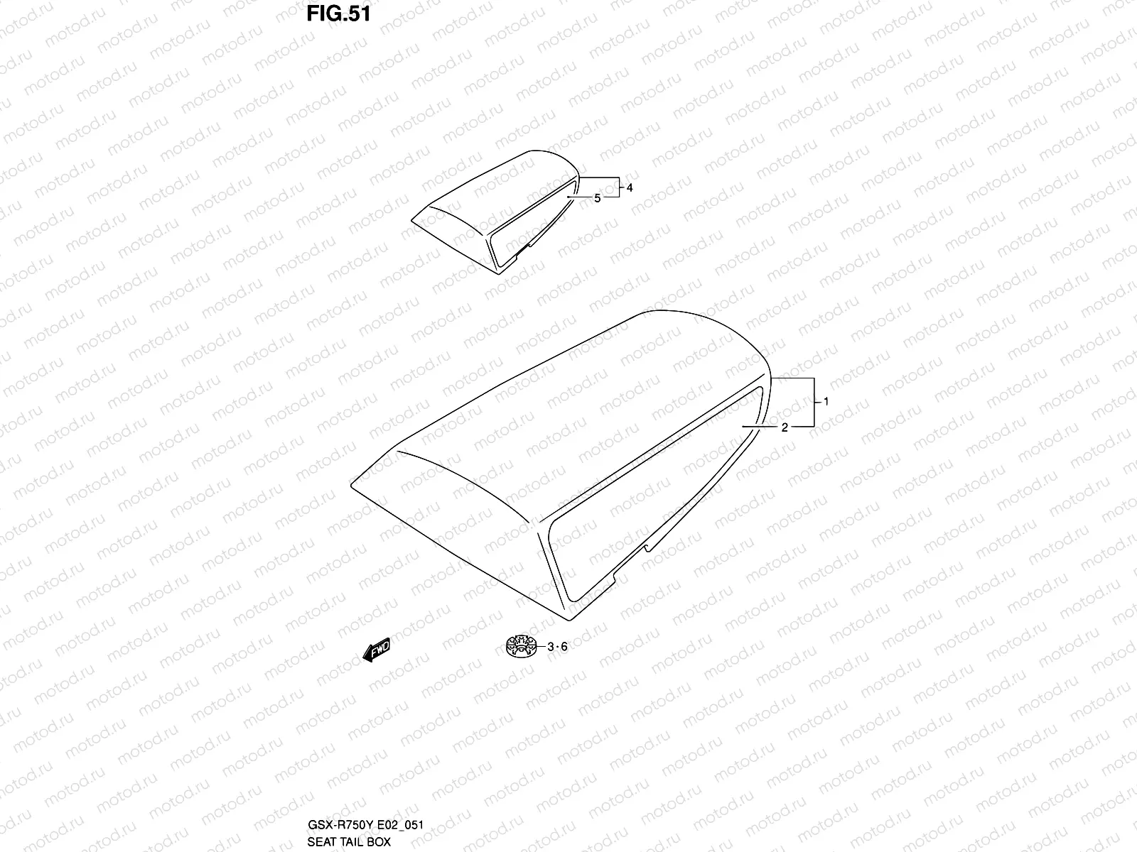51 - SEAT TAIL BOX (MODEL Y)