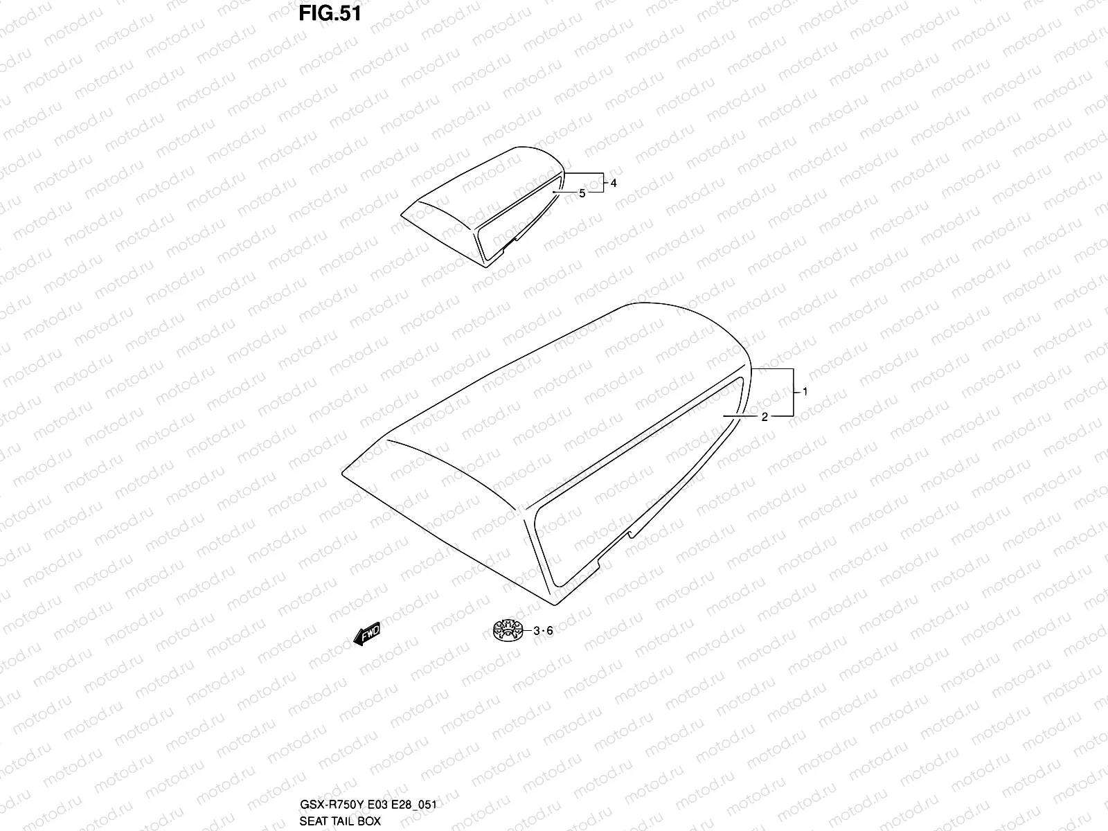51 - SEAT TAIL BOX (MODEL Y)