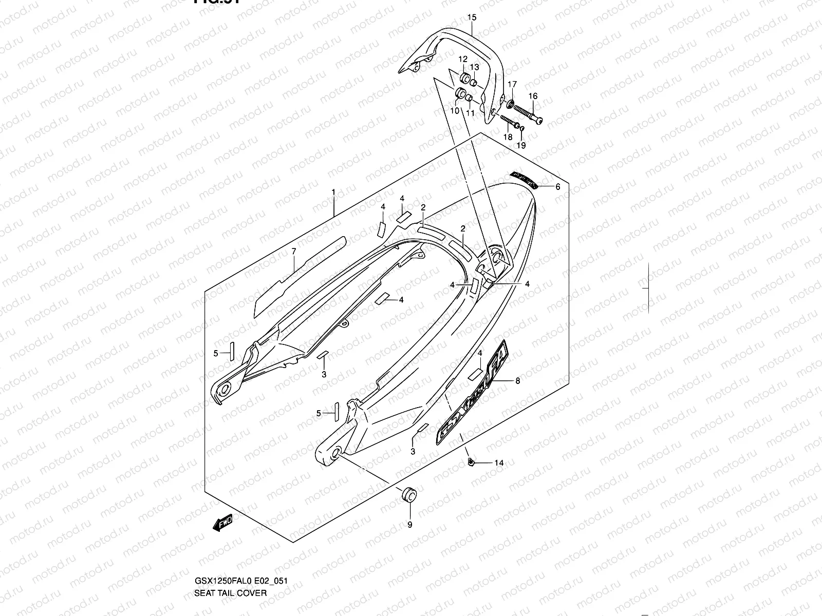 51 - SEAT TAIL COVER