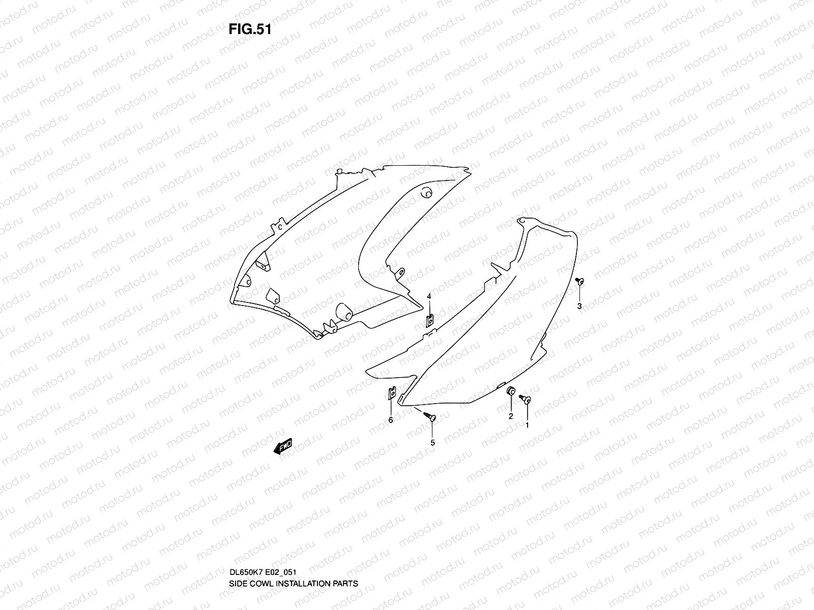 51 - SIDE COWLING INSTALLATION PARTS