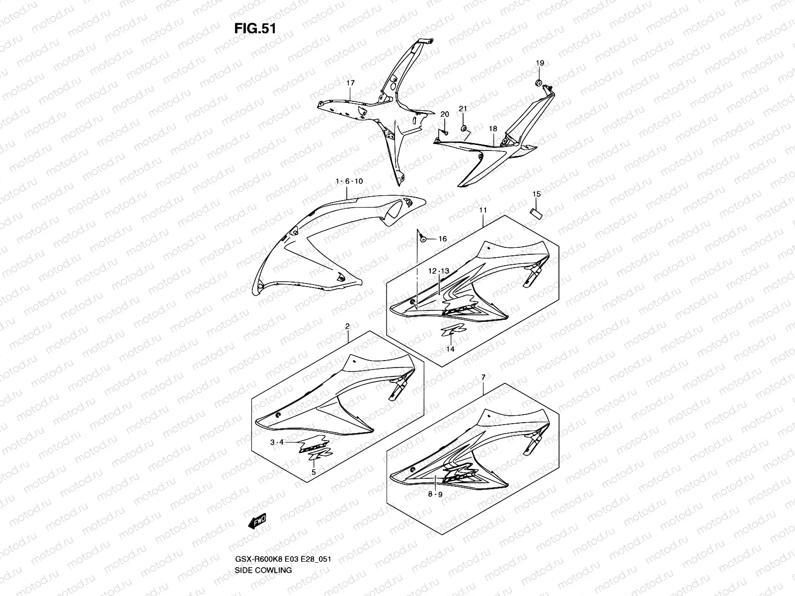 51 - SIDE COWLING (MODEL K8)