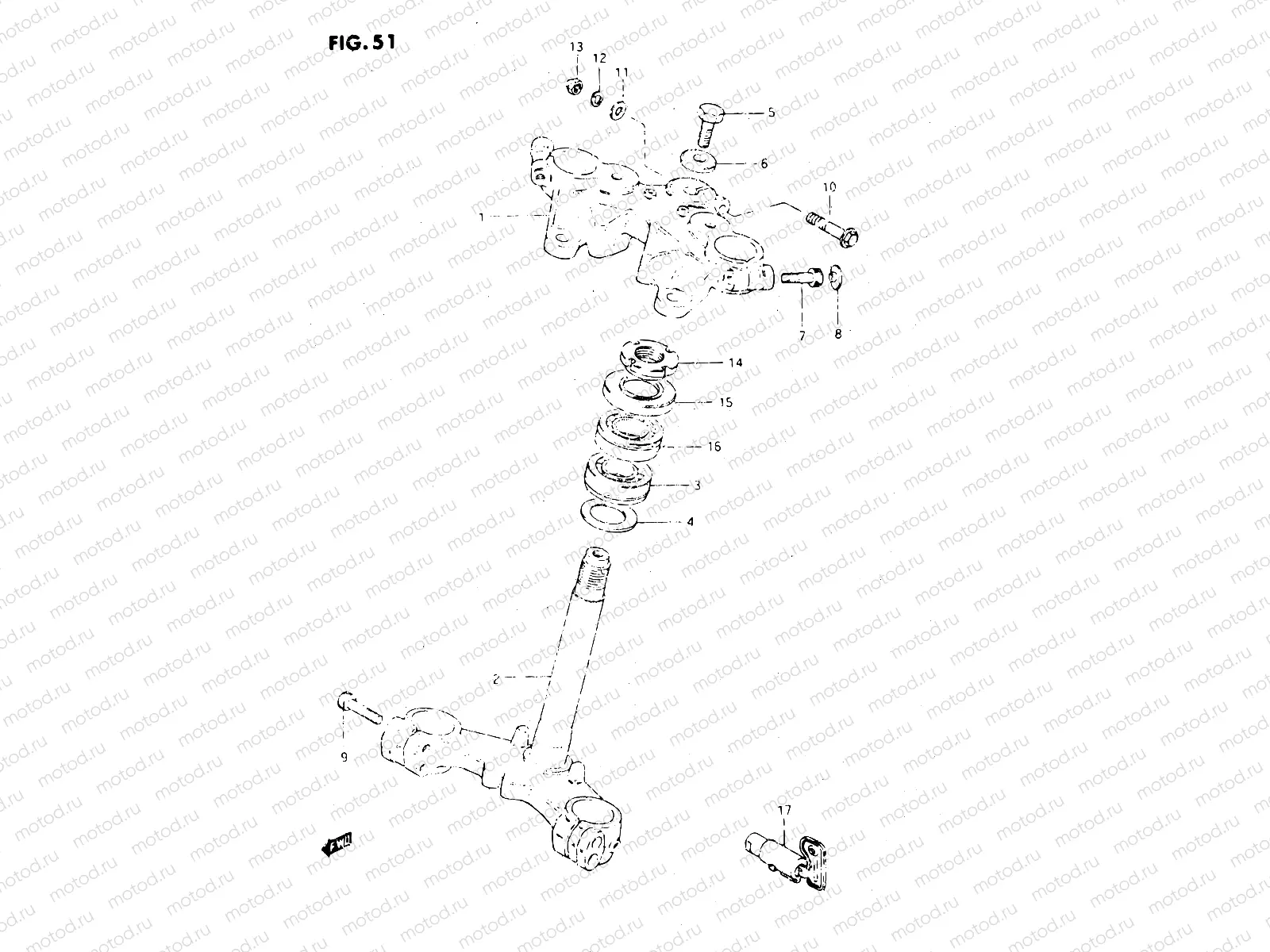 51 - STEERING STEM (GSX500ESE/ESF)