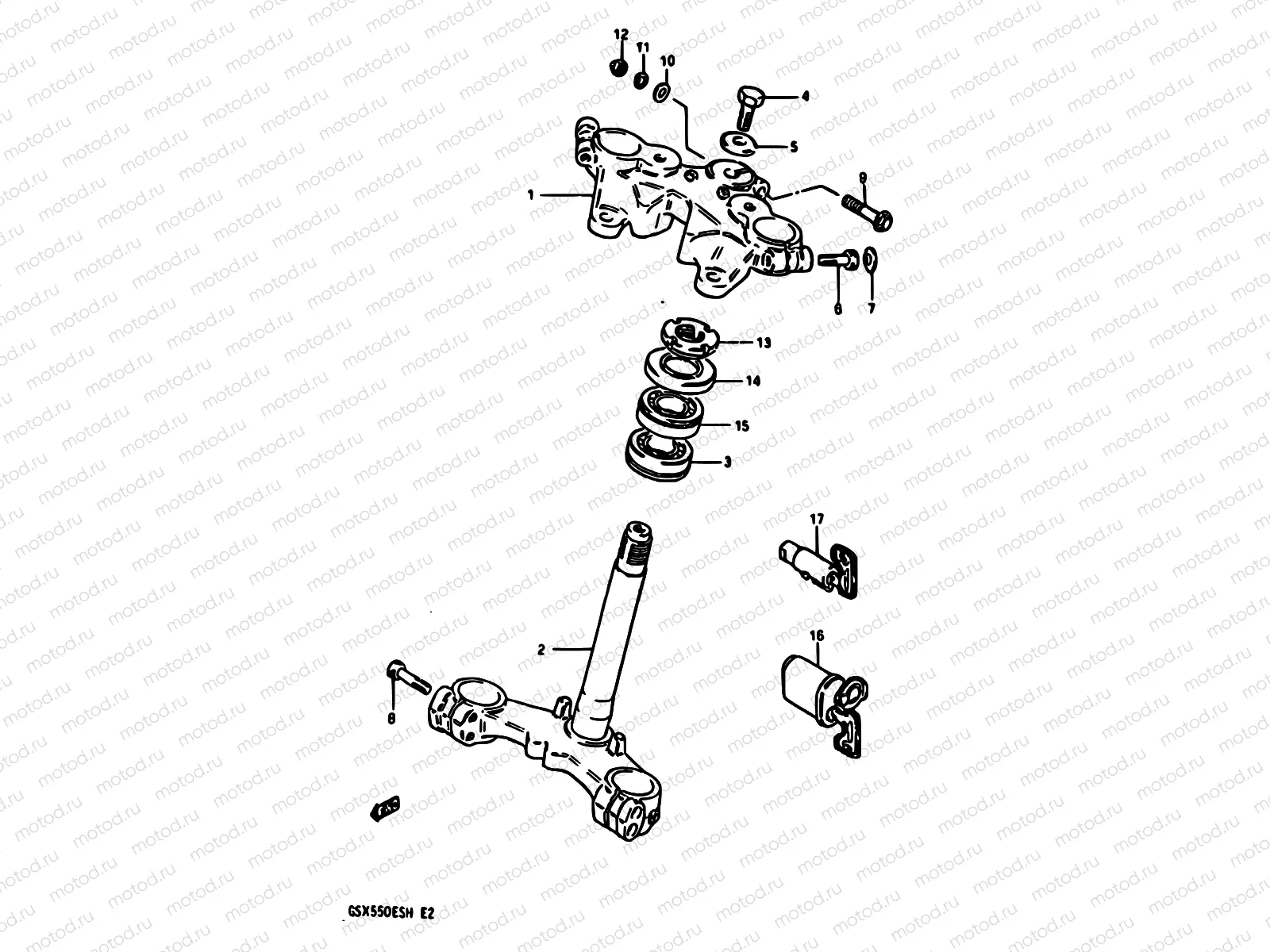 51 - STEERING STEM (GSX550ESF/EFF/ESG/EFG/ESH/EFH)