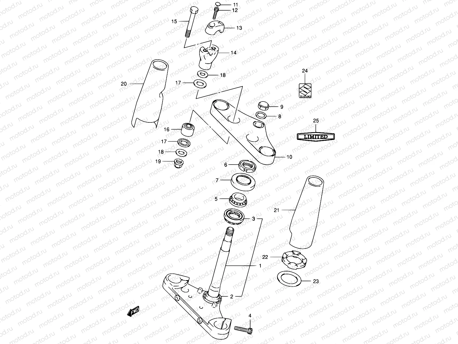 51 - STEERING STEM (MODEL K1/K2/K3/K4)