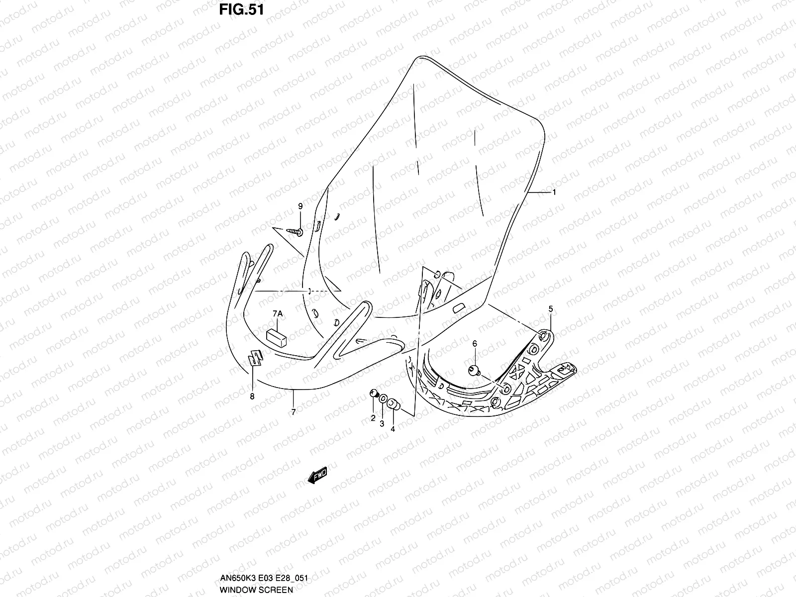 51 - WIND SCREEN (AN650K3/K4/K5)