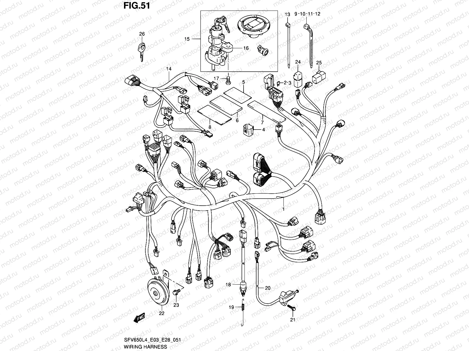 51 - WIRING HARNESS (SFV650AL4 E33)
