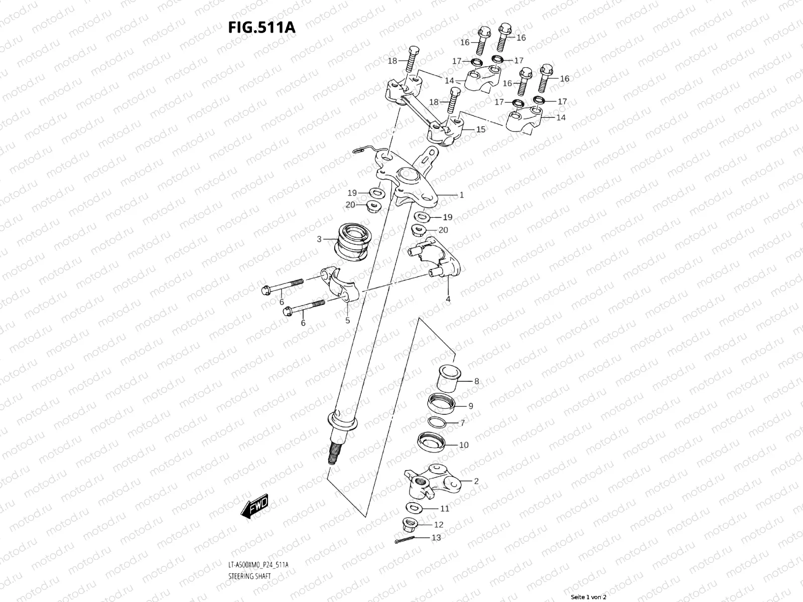 511A - STEERING SHAFT (LT-A500XM0 P24)