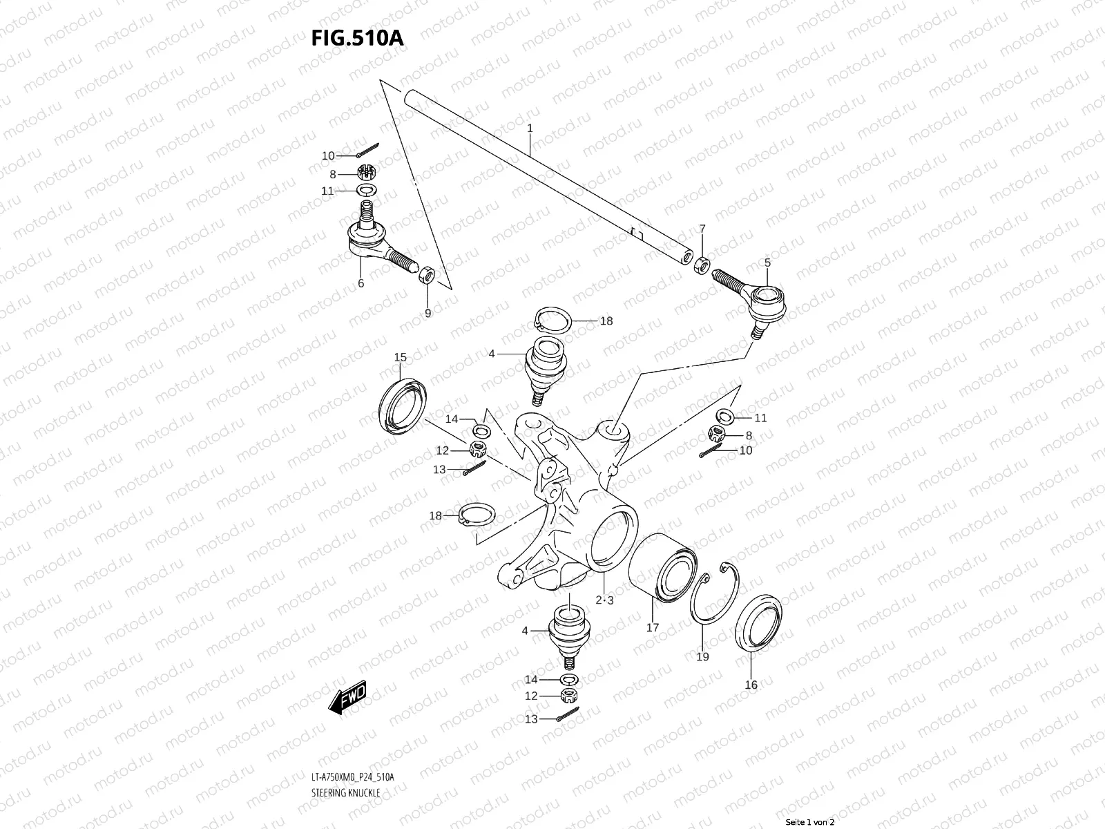 511A - STEERING SHAFT (LT-A750XM0 P24)