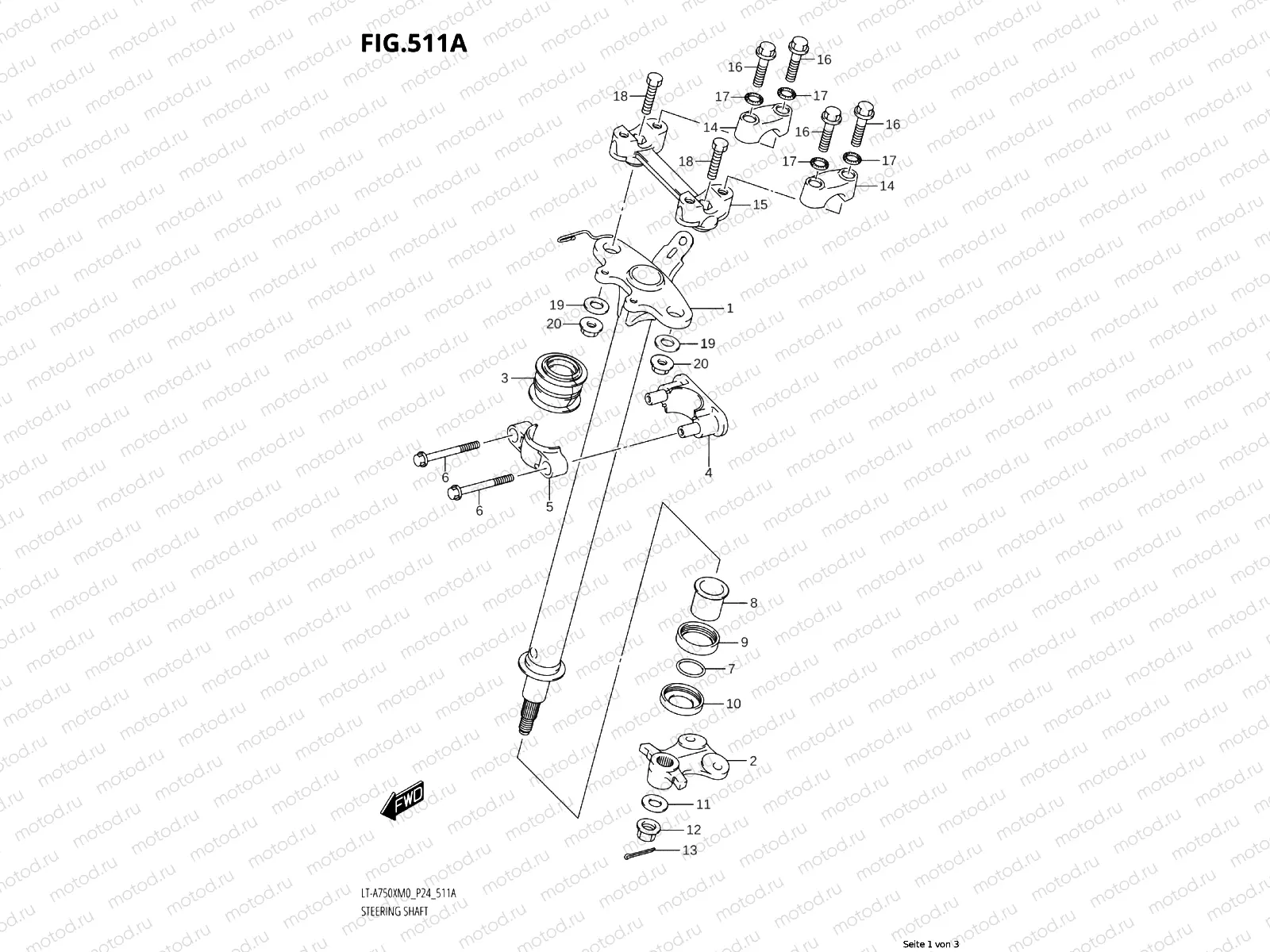 511B - STEERING SHAFT (LT-A750XPM0 P24)