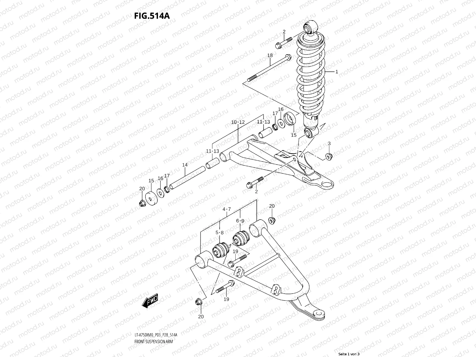 514A - FRONT SUSPENSION ARM (LT-A750X:M0:P03)