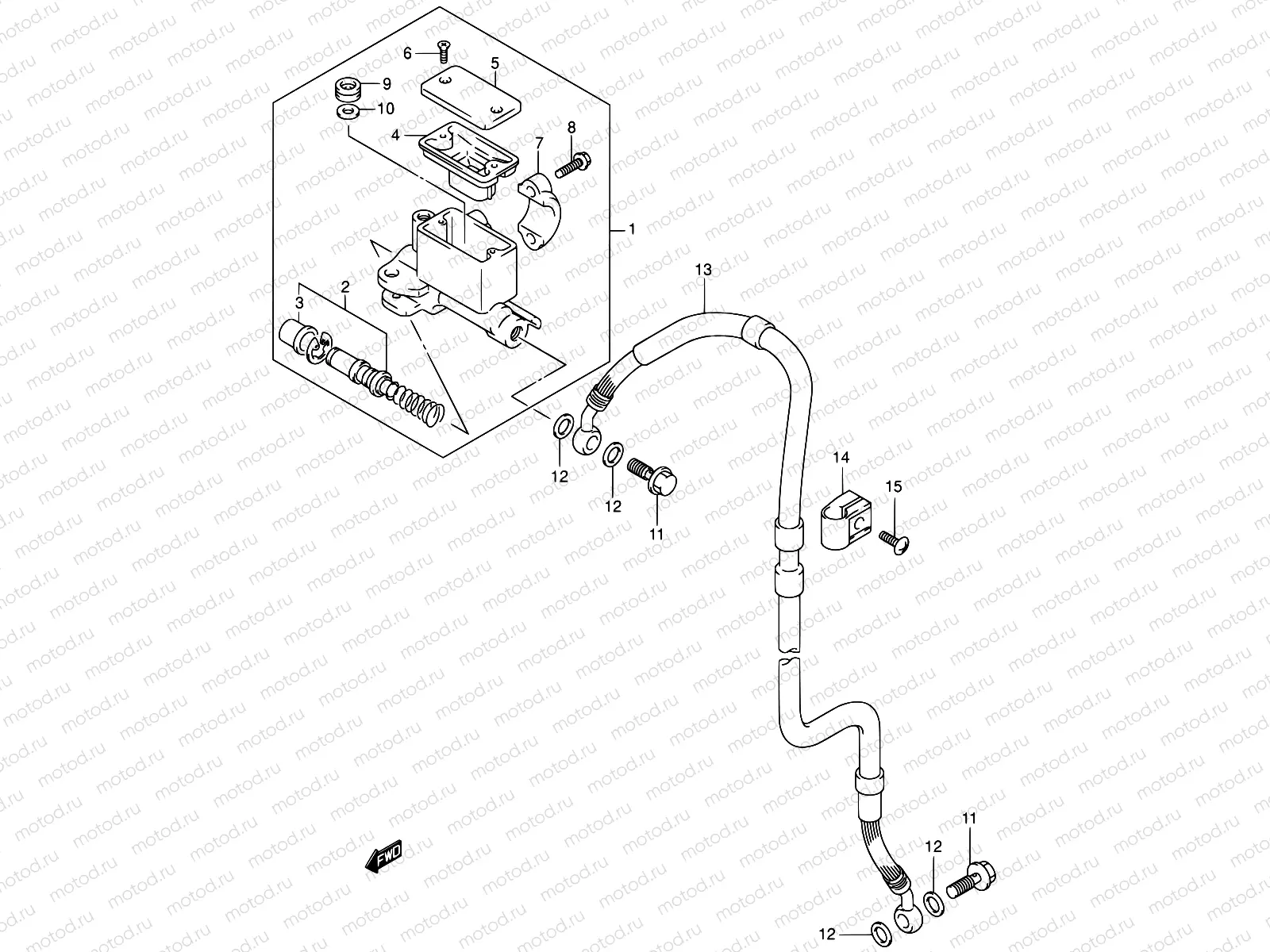 51A - FRONT MASTER CYLINDER (DR-Z400EY/EK1/EK2/EK3/EK4 E24)