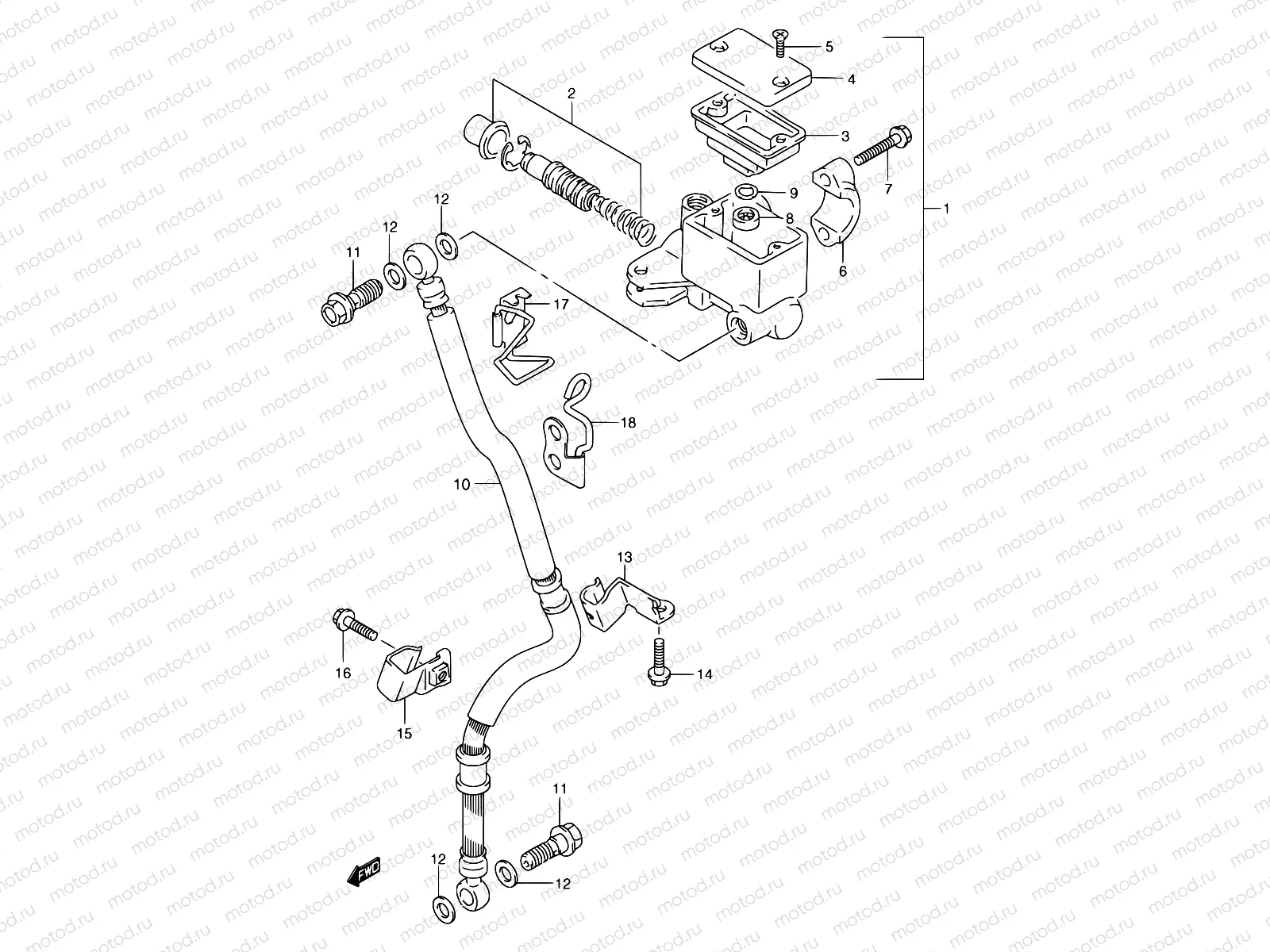 51A - FRONT MASTER CYLINDER (MODEL Y/K1)
