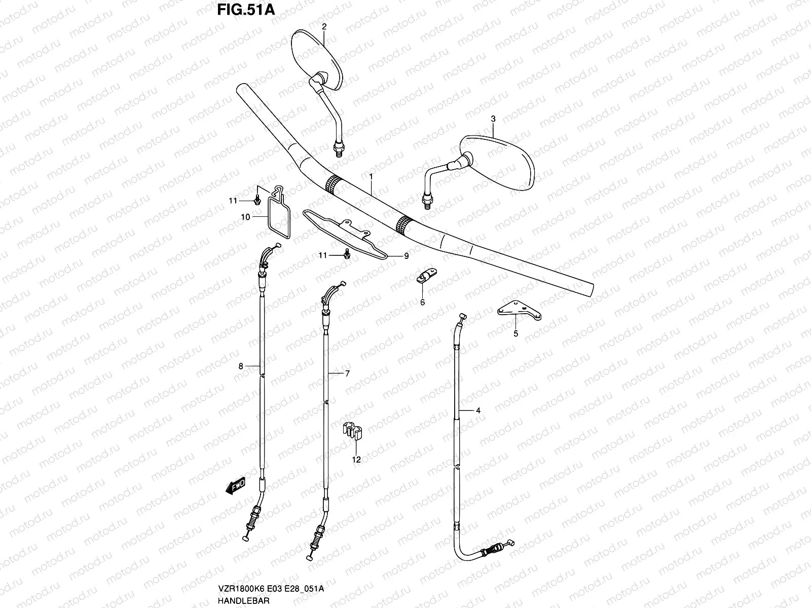 51A - HANDLEBAR (MODEL K9)