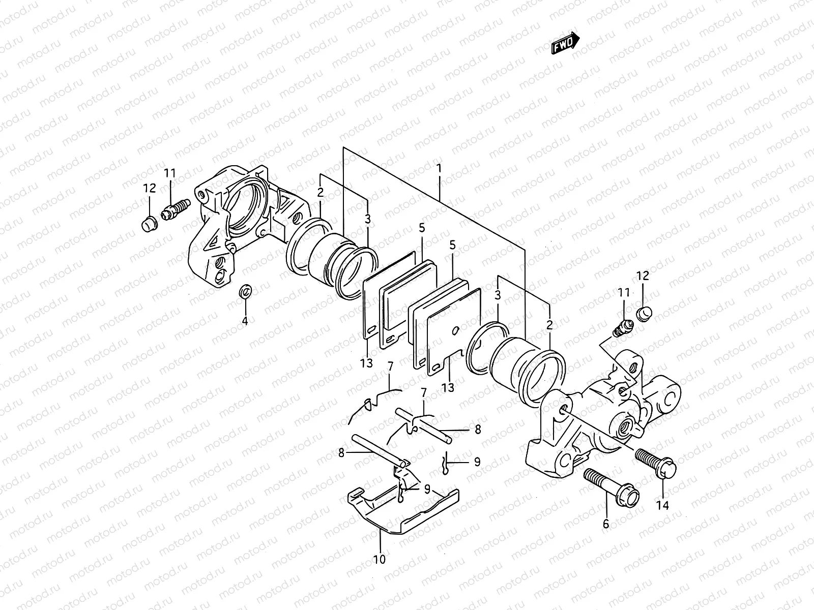 51A - REAR CALIPER (MODEL P)