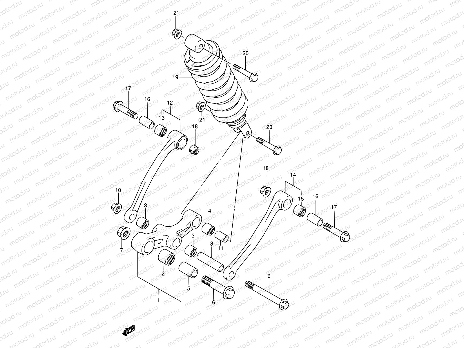 51A - REAR CUSHION LEVER (MODEL K/L/M/N/P/R/S/T)