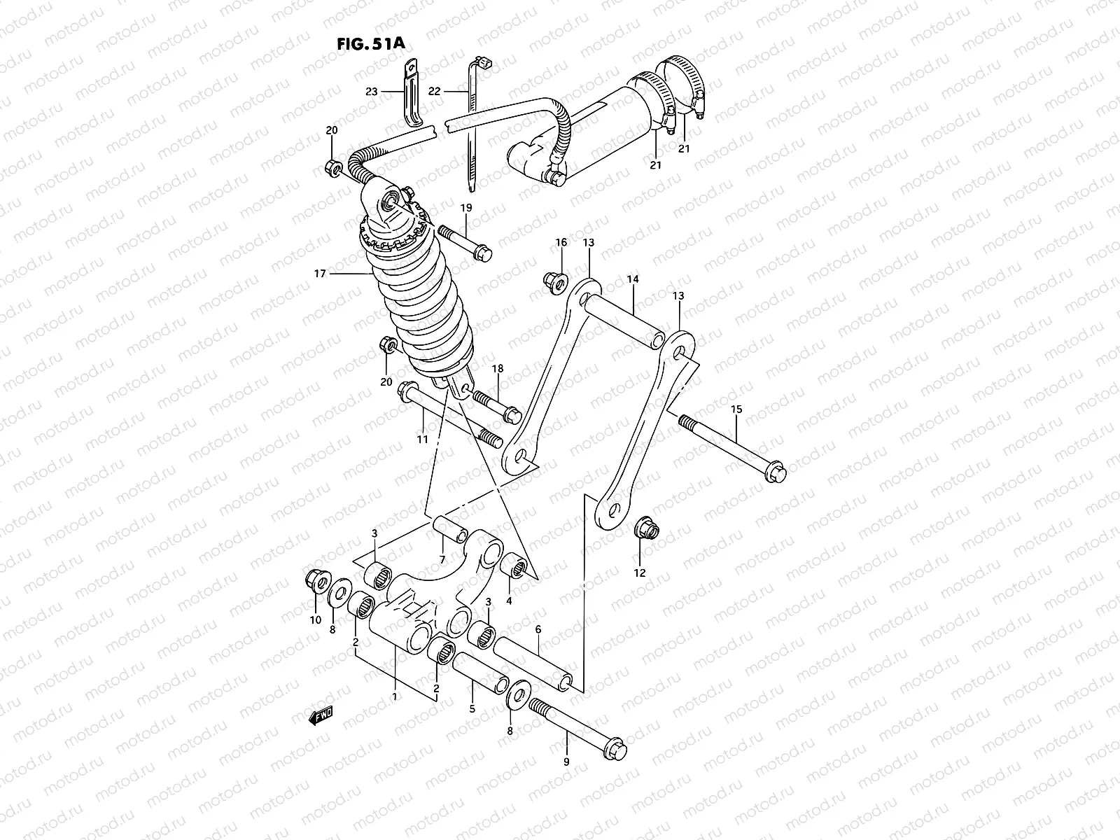 51A - REAR CUSHION LEVER (MODEL R/S)