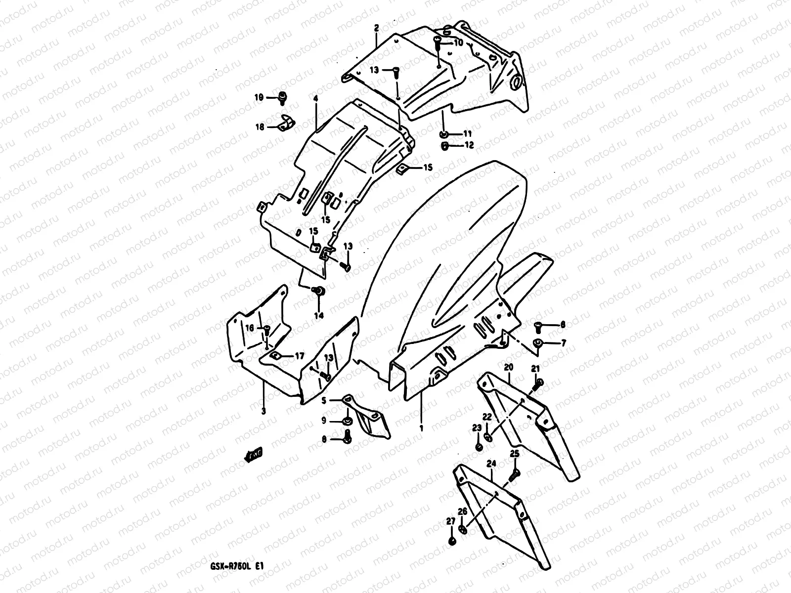51A - REAR FENDER (MODEL L)