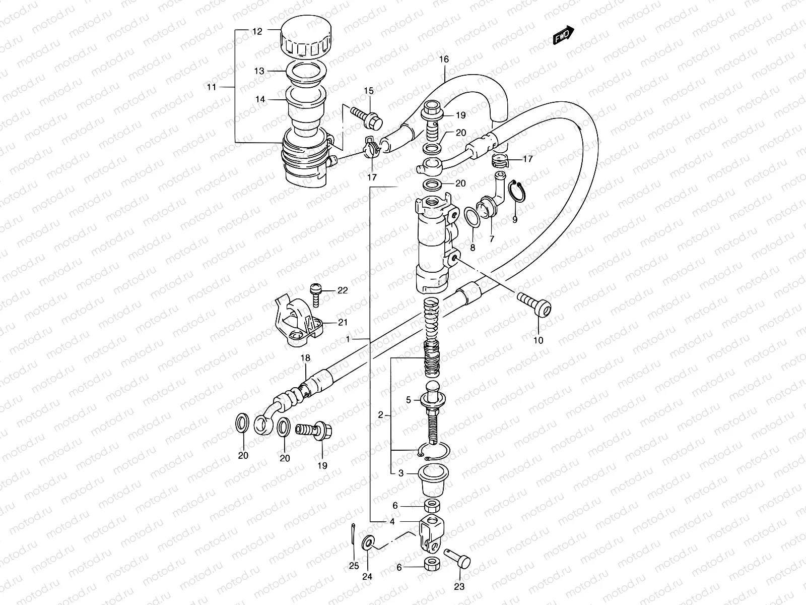 51A - REAR MASTER CYLINDER (MODEL L/M/N/P/R)