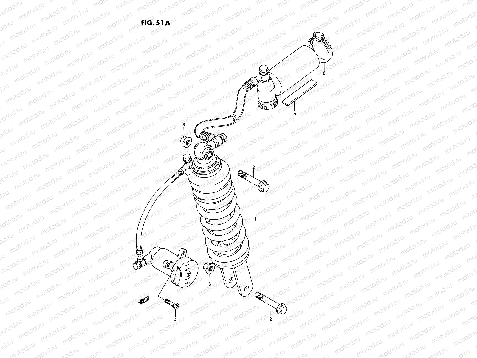 51A - REAR SHOCK ABSORBER (MODEL K/L/M/N/P/R)