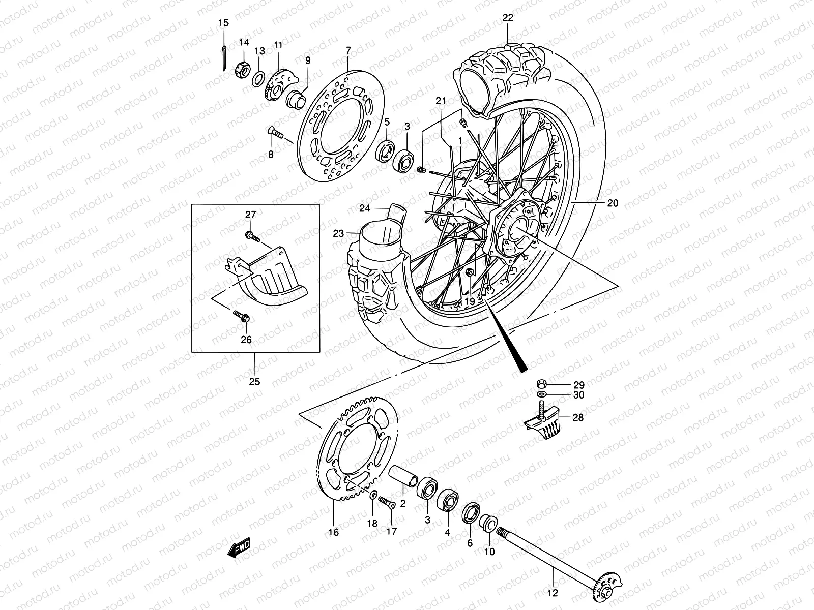 51A - REAR WHEEL (MODEL K5)