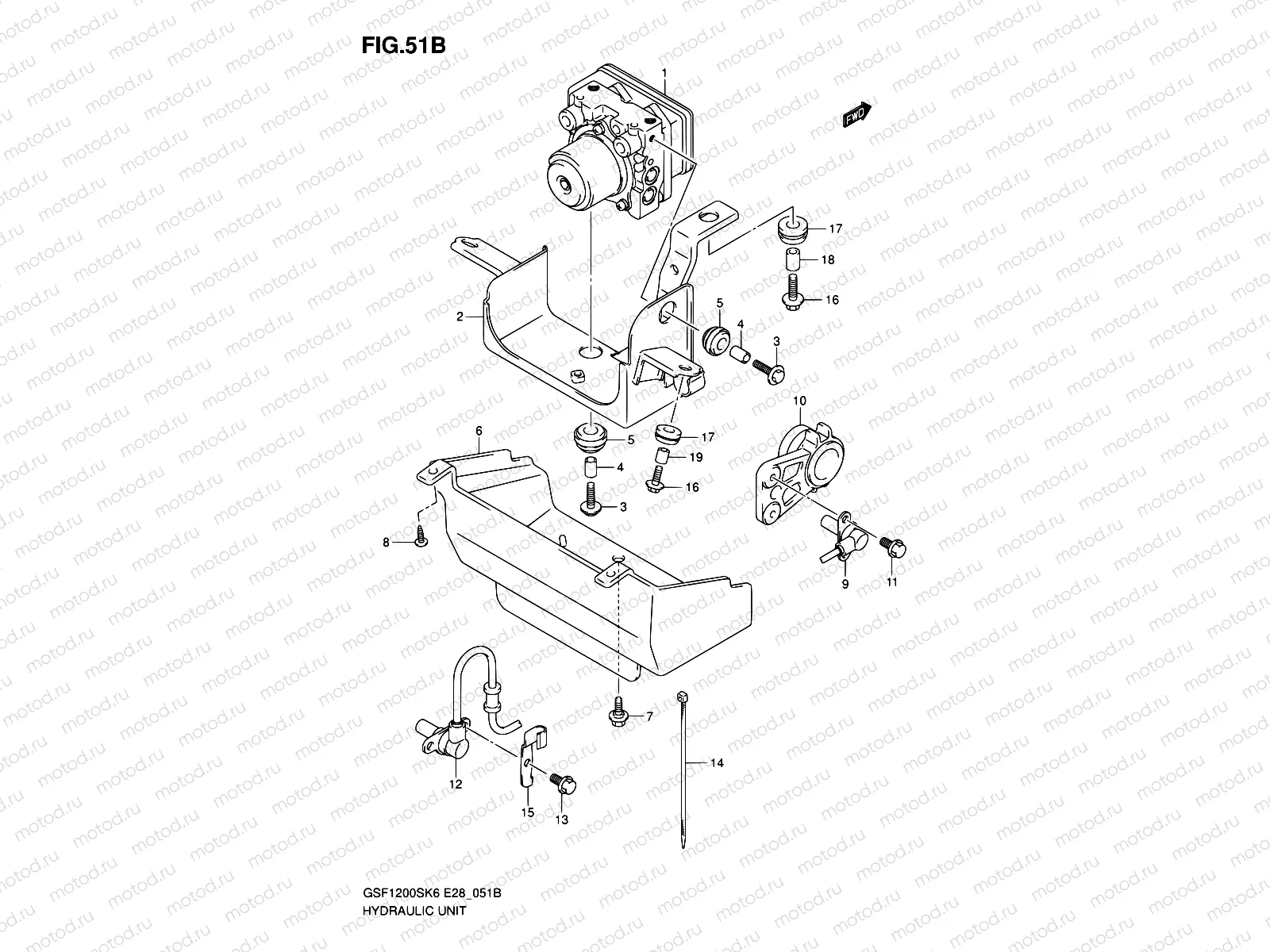51B - HYDRAULIC UNIT (GSF1200SAK6)