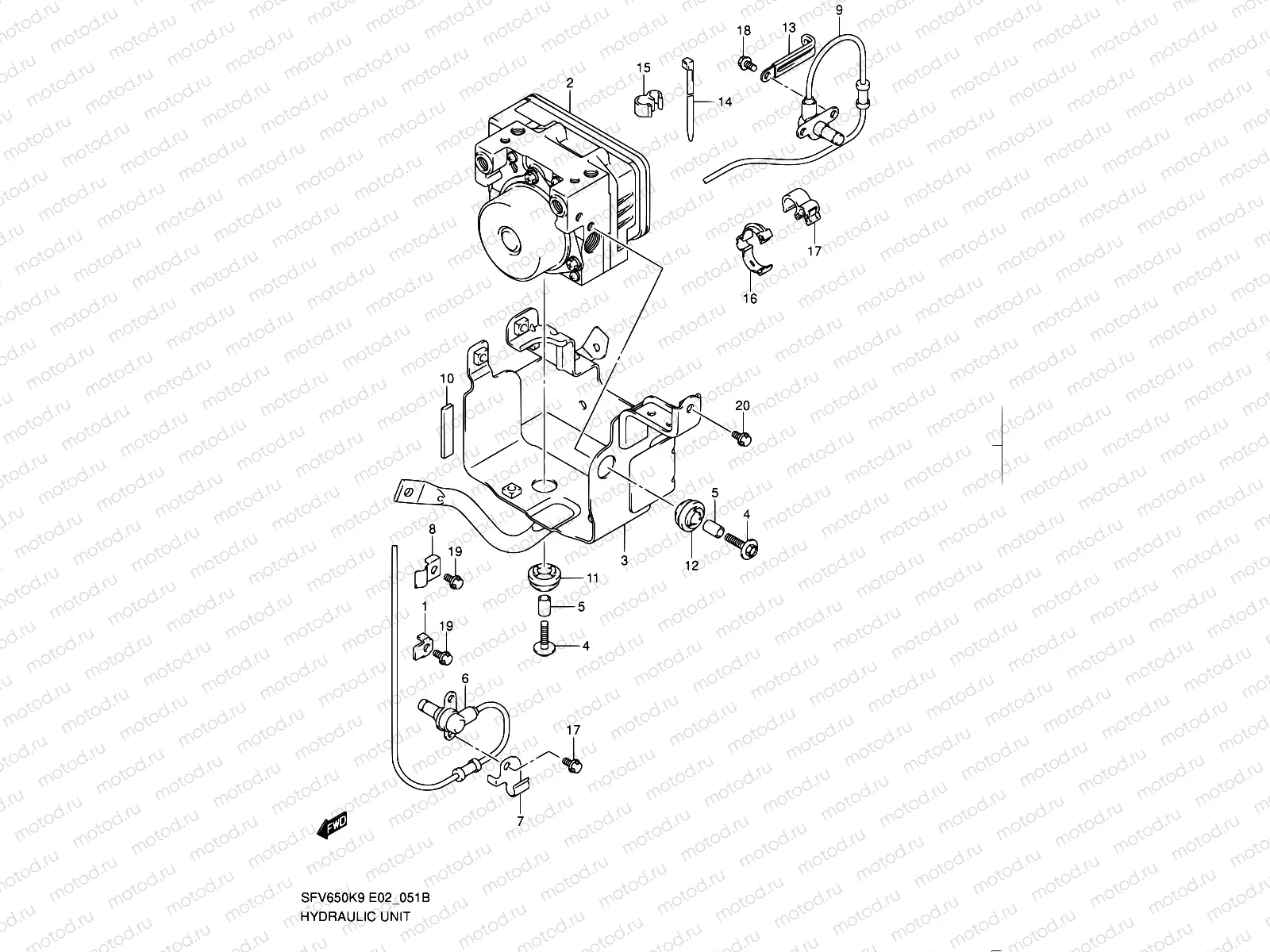 51B - HYDRAULIC UNIT(SFV650AK9/UAK9/AL0/UAL0)