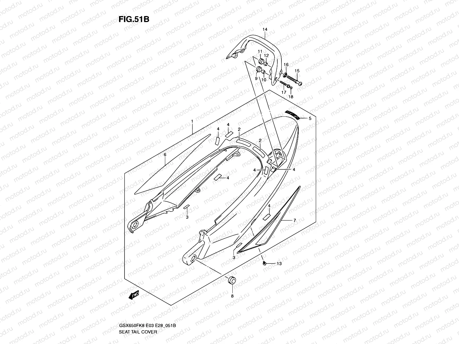 51B - SEAT TAIL COVER (MODEL L0)